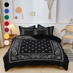 3pcs Printed Paisley/Mandala Floral Duvet Cover Set - Soft Comfortable Breathable Bedding for Bedroom Guest Room And Dorm Room (1 Duvet Cover +2 Pillowcases, No Comforter, No Pillow)