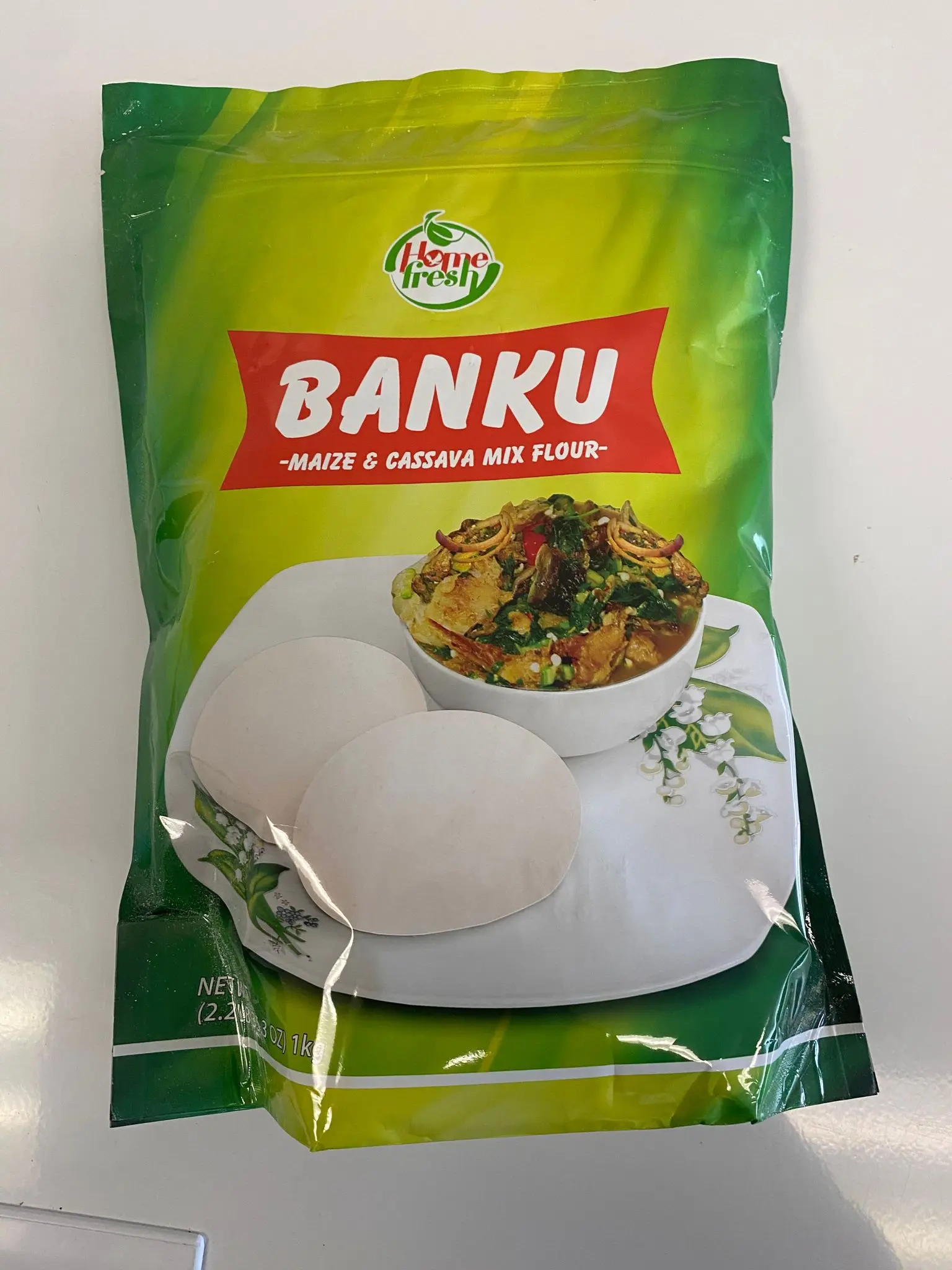 Banku Maize & Cassava Flour mix 2.2lb Banku Maize & Cassava Flour mix 2.2lb