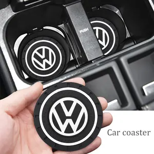 Volkswagen Car Cup Holder Mat, High Temperature Resistant Silicone, Anti-Slip, Scratch-Resistant, Durable, Easy Clean, Must-Have Car Interior Accessory