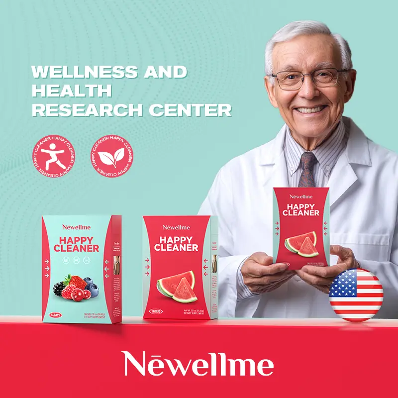 Newellme Happy Cleanse - Superfood Powder/Probiotics/Digestive Enzymes/Moringa - Supports gut health - Boosts immunity Supplement