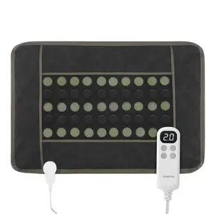 【Christmas Gift】32"X21" Far Infrared Heating Pad, 6 Heat Levels Electric Tourmaline Heating Pad with 3 Timer Settings and Auto Shut Off for Back Neck Shoulders and Abdomen,Black