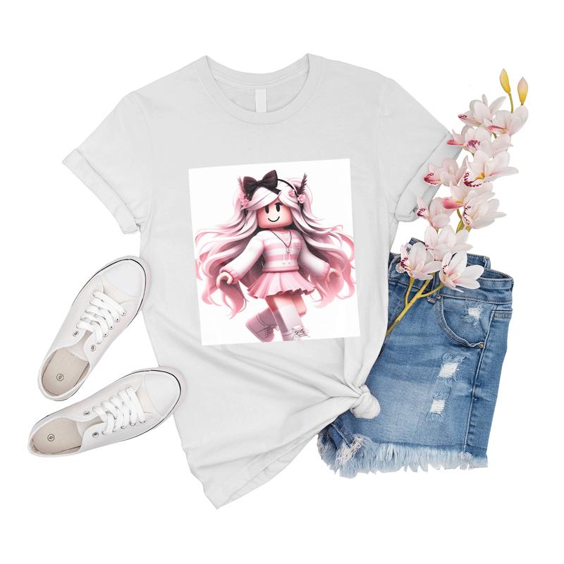 T-Shirt Unisex Sanrio Roblox Outfits A Oink Roblox Girl Sleeve Big Unisex Women Short Novelty Shirts Event Gift For Men