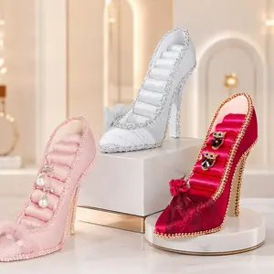 Elegant High Heel Shaped Jewelry Stand, Resin Display Organizer for Rings Earrings Necklaces, Nice Home Decor, Lightweight Durable Jewelry Holder & Gift