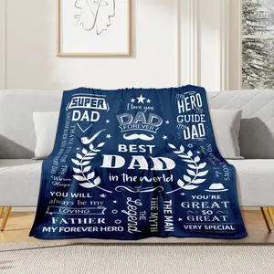Dads Birthday Gifts Ideas - Dads Gifts from Daughter Son - Fathers Day Christmas Valentines Day Birthday Presents for Dad - Presents for Father Who Wants Nothing - Best Dad Ever Blanket 50x60  father son blanket towel 2 california king
