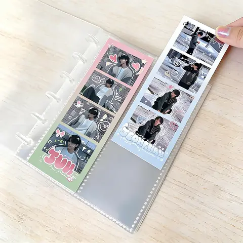 Transparent Design Picture Album - 2x6-in Dust-Proof Photo Organizer, 20-Page Office Stationery, Wedding Gift Photo Storage Book
