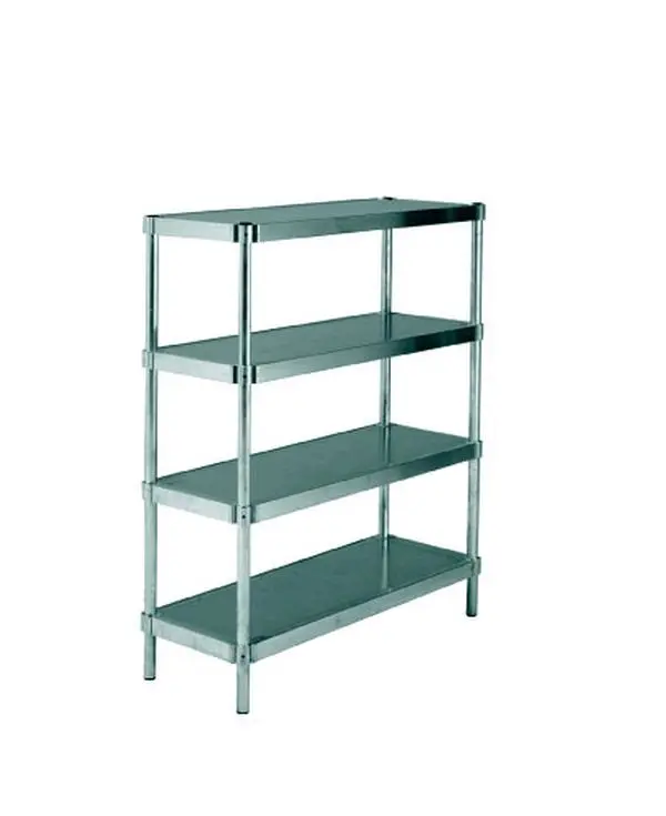 Prairie View Aluminium 4-Layer Storage Rack, Commercial Kitchen Organiser Shelving Unit - Model N246048-4, 60x24x48 in (60" H x 24" W x 48" L)