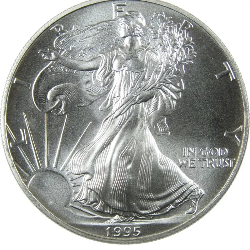 1995 Silver American Eagle in Mint Condition. 1oz Pure Silver