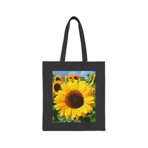 Sunflower Cotton Canvas Tote Bag