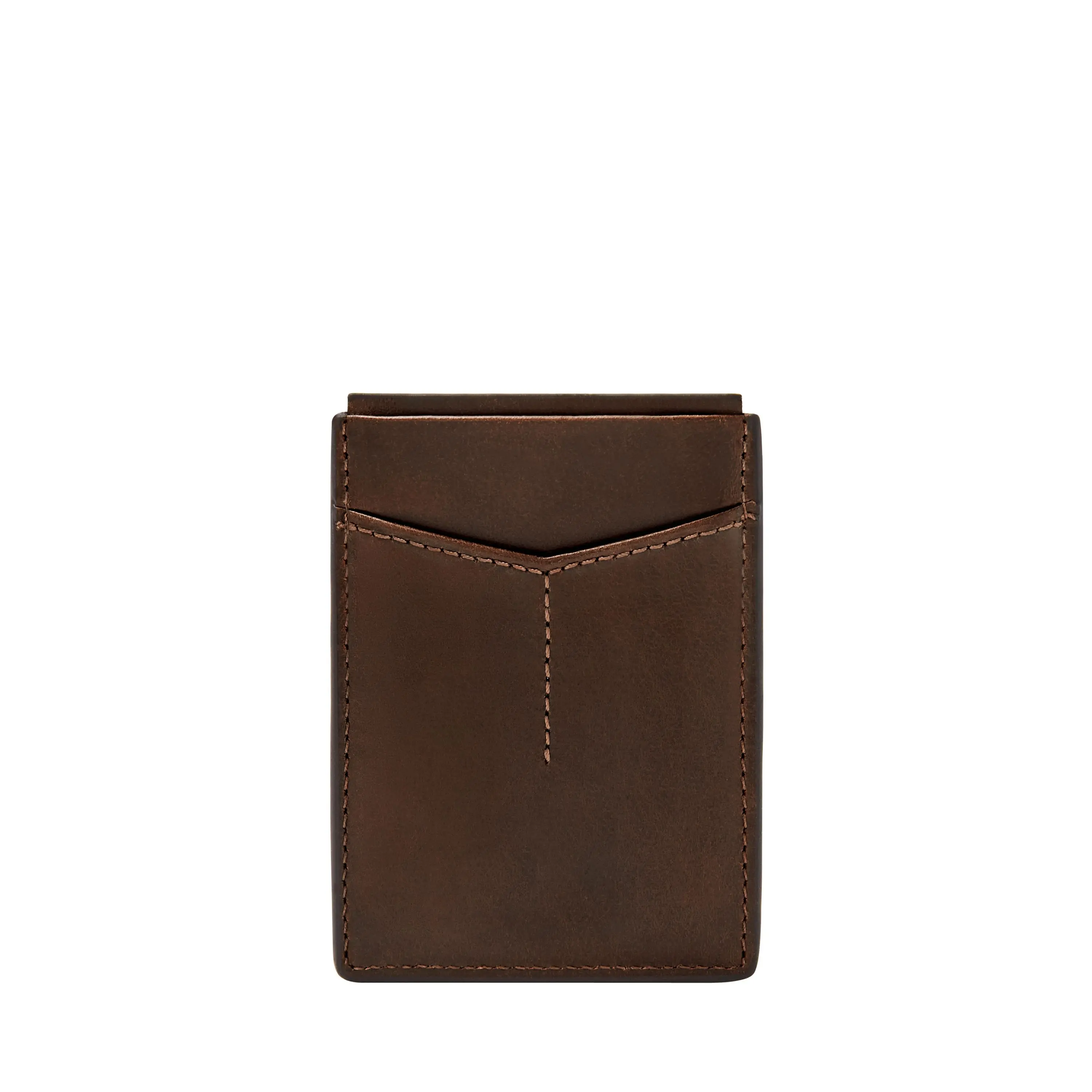 Fossil Men's Derrick Leather Magnetic Card Case