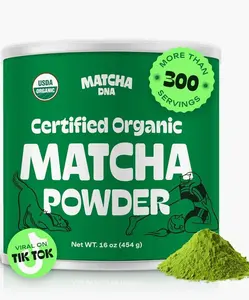 MATCHA DNA Certified Organic Matcha Green Tea Powder (16 oz TIN CAN)