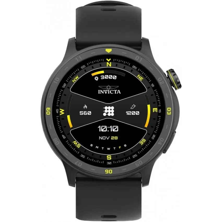 Invicta I-Tech 2 Smartwatch 45.6mm GPS Heart Rate Black ITECH-001