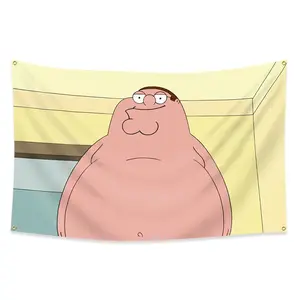 1pc Funny Peter Guy Griffin Family Flag, Single-Sided Printing Lightweight Decorative Wall Tapestry, Hanging Home Decor for Living Room, Garden, Boys' Bedroom
