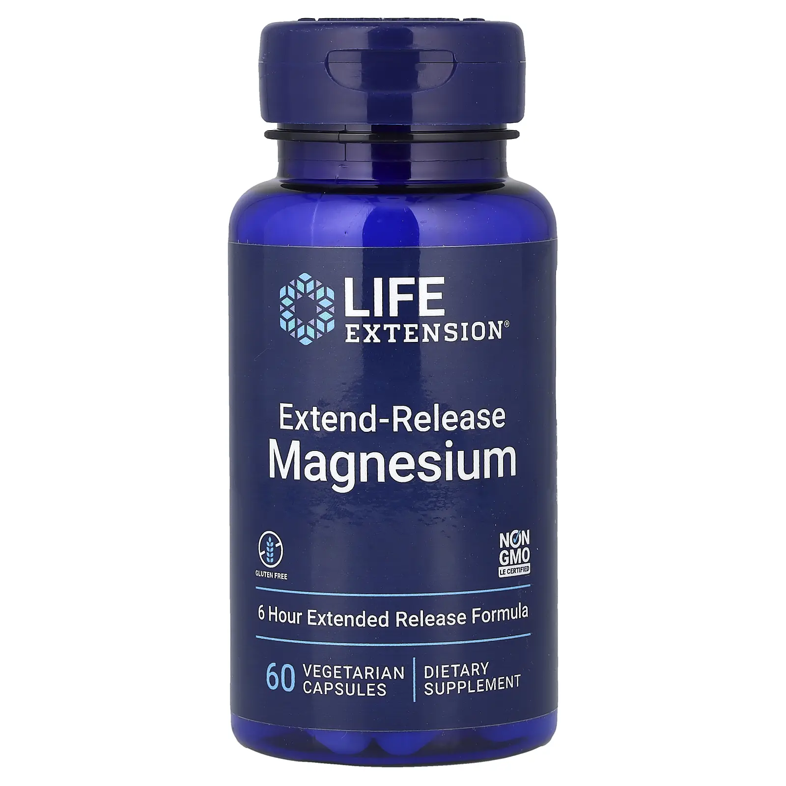 Life Extension Magnesium, Extend-Release , 60 Vegetarian Capsules (250 mg per Capsule)