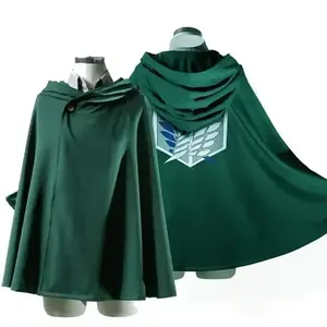 Anime Attack on Titan Survey Cloak Shingeki No Kyojin Cape Scout Legion Cosplay Costume Green Cos Shawl Mantle Men Women Clothes