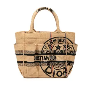 Pre-owned Dior Canvas Tote Bags Catherine Small Jute Tote Bag