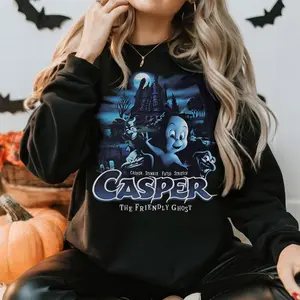 Halloween Casper Graphic Sweatshirt, Funny Casper The Friendly Ghost Movie Shirt, Spooky, Trick Or Treat, Unisex Tee Top, Gift For Men Women