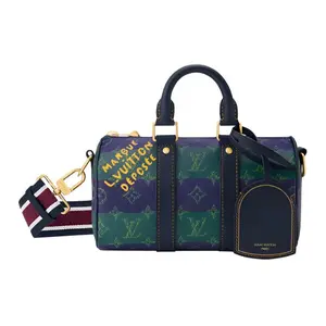 Louis Vuitton Keepall 25 Monogram Coated Canvas Shoulder Bag for Men, Gold Hardware, Multicolor