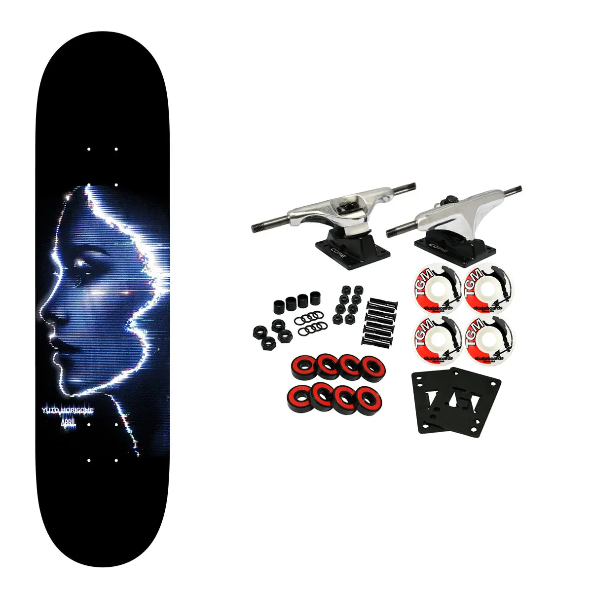 April Skateboard Complete Mini Yuto Horigome Fractured 7.25" x 28.876"