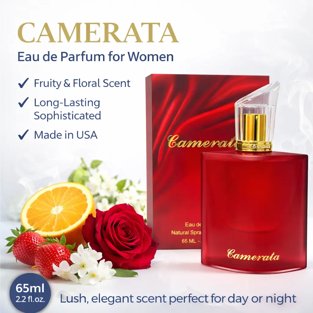 SUCHEL FOREVER Camerata Eau de Parfum for Women, Long-Lasting Fruity, Floral, and Chypre Scent, Elegant Fragrance Spray, 65ml / 2.2 fl oz, Floral Scents Perfume