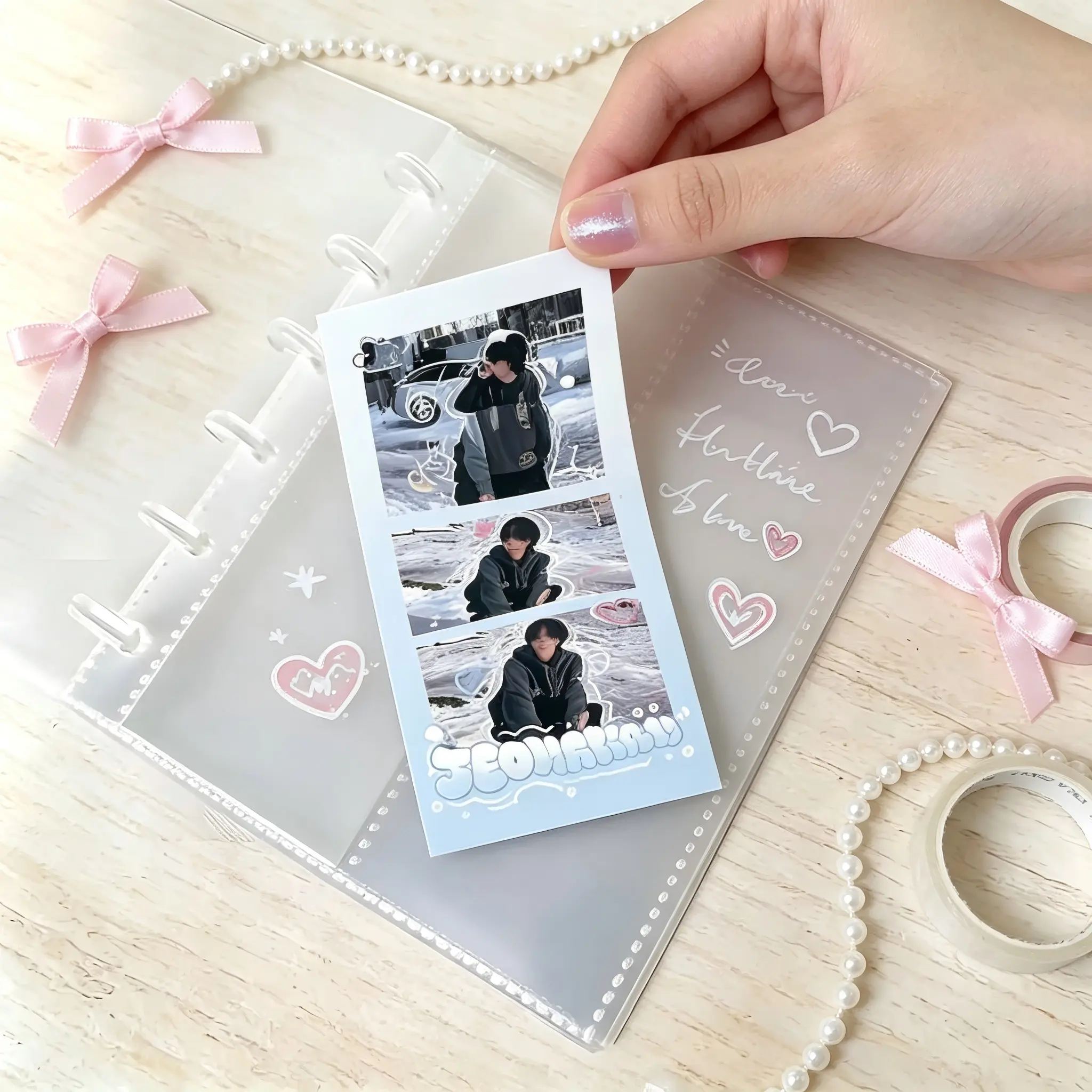 Clear Photo Booth Frame, Album-Style Photo Storage Box For 2x6-Inch Photos, 20-Page Photo Decorations For Anniversaries Best Gift