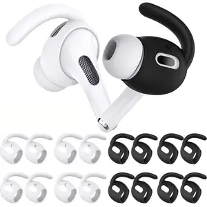 Earphone Accessories Kit, Soft Silicone Anti-slip Earbud Covers with Detachable Ear Hooks, Comfortable, Secure Fit Earbud Covers for Apple AirPods Pro, Audio