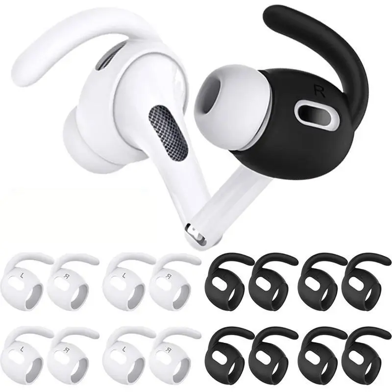 Earphone Accessories Kit, Soft Silicone Anti-slip Earbud Covers with Detachable Ear Hooks, Comfortable, Secure Fit Earbud Covers for Apple AirPods Pro, Audio, Earphone Protective Cover