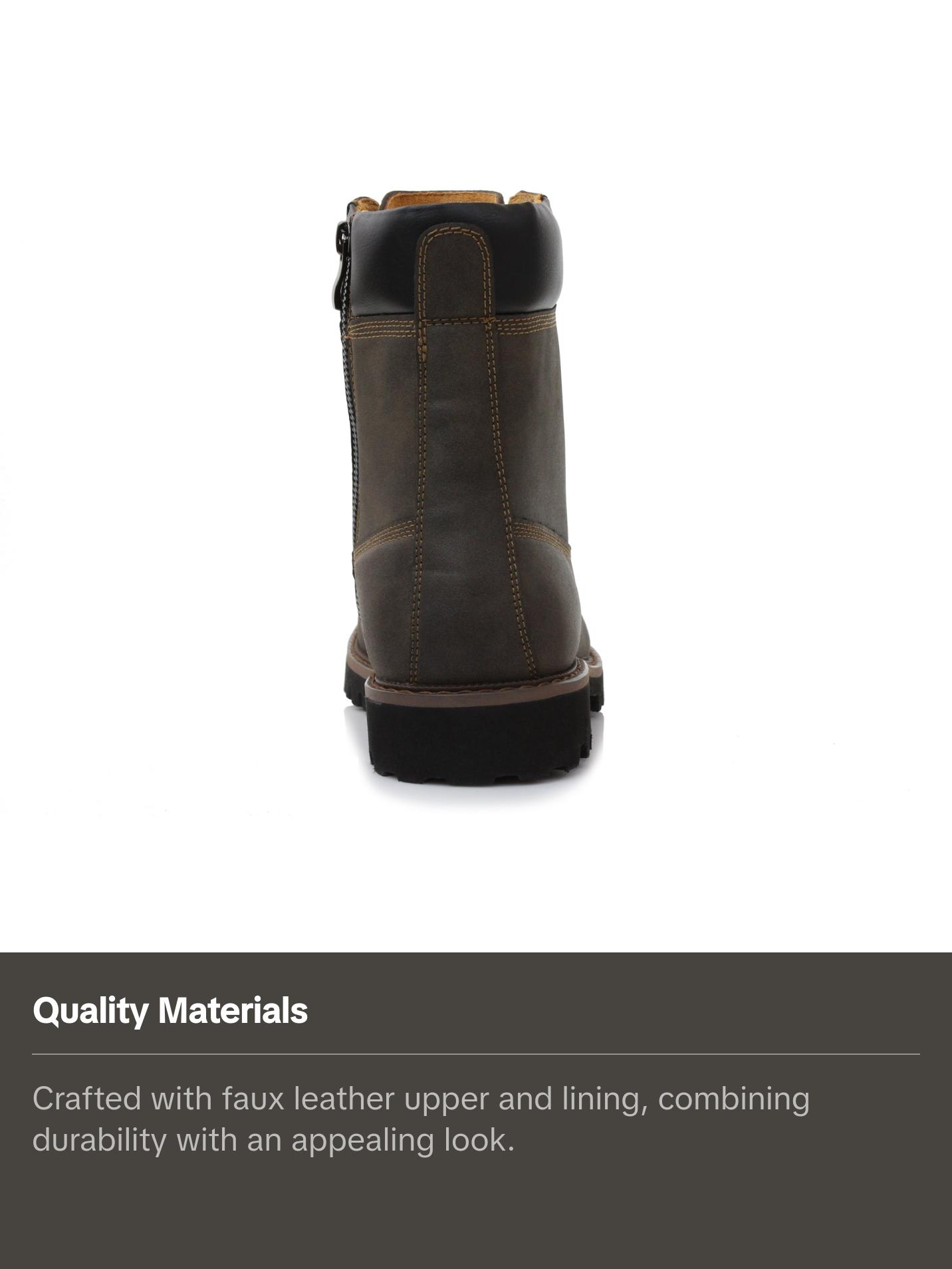 Polar Fox Barron classic plain-toe high-top work boots, in Cigar, Men's Size 6.5 - 13