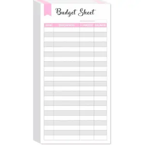 Set of 60 Expense Tracker for A6 Budget Envelopes, Unpunched Budget Sheets Use with A6 Budget Binder Pockets, 3.1"x6.3"