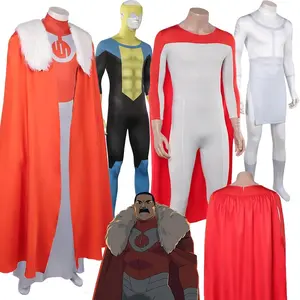 Fantasia Cartoon Invincible Thragg Cosplay Cloak Jumpsuit Men Disfraz Costume Male Superhero Halloween Carnival Party Clothes