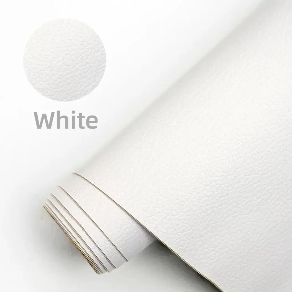 DIY White 300g Rectangular Flat Self-Stick Leather Repair Tape, 50×137cm Large Leather Patches, No Extra Tools Needed for Home Use Sofa Car Seat Sticker Deco