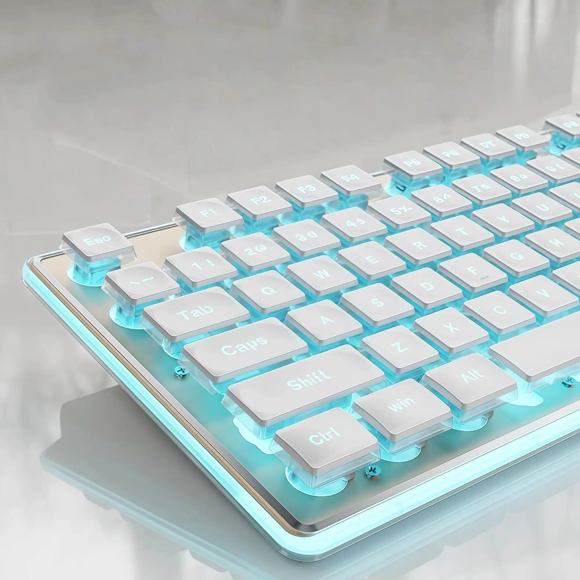 Aesthetic Desk Setup Keyboard & Cleaning Kit, Wired Full Size USB Keyboard with Pudding Keycaps, Soft Backlight, Aluminum Alloy Panel, Comfortable Quiet Typing Keyboard for Home Office, Study Space, Laptop PC, White/Pink