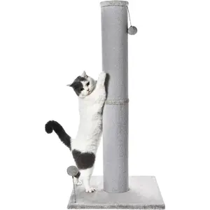 Carpet   41" for Indoor s, Tall  Scratch , Carpet s Scratcher with Replaceable Toys, Sturdy Base, Large, Light Gray