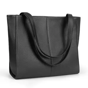 BEFEN Genuine Leather Women's Tote Bag - Business Style, Fashionable, Soft Commuter, Stylish Work Design with Top Handles for Daily Use, Business Style Tote, Fashionable Leather Bag
