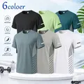 Men's lightweight round neck short sleeved shirt, summer fashionable men's clothing, sports and fitness exercise, outdoor running and playing ball, basic versatile style, lightweight, breathable and comfortable,summerwins,training,lightweight breathable s
