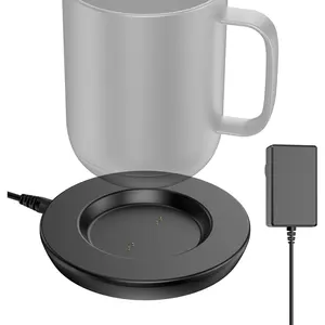 Charging Coaster 2 Compatible with Temperature Control Smart Mug 2 and 1 - Mug Power Cord - Charger Dock Base for Wireless Warmer Cup Accessories (Black)