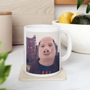 [Sale Up To 50%] John Pork Funny Meme Mug 11oz 15oz Ceramic With Handle Perfect Gift Idea for Coffee Tea Hot Beverages