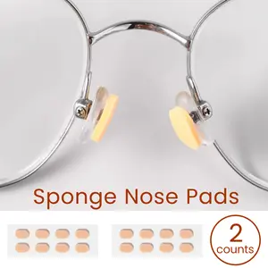 2 Counts Soft Foam Nose Pads, Fits Plastic Metal Frames, For Reading Glasses Eyewear