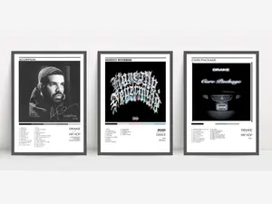 Drake Album Cover Poster, Vintage Drake Print, Music Cover Gift For Men, Drake Album Prints,  No Frame