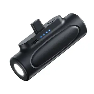 Pocket Capsule Charging Treasure Portable Mini Wireless Charging Mobile Mini for Flashlight 5000mAh