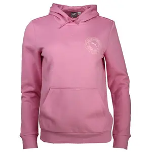 PUMA Womens Emblem Hoodie Casual Outerwear Casual - Pink