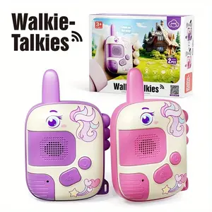 2-Pack Mini Children Walkie Talkies, Lightweight Portable, Clear Communication, Cute Design, Box, Outdoor Gardening/family Games, Ages 3+