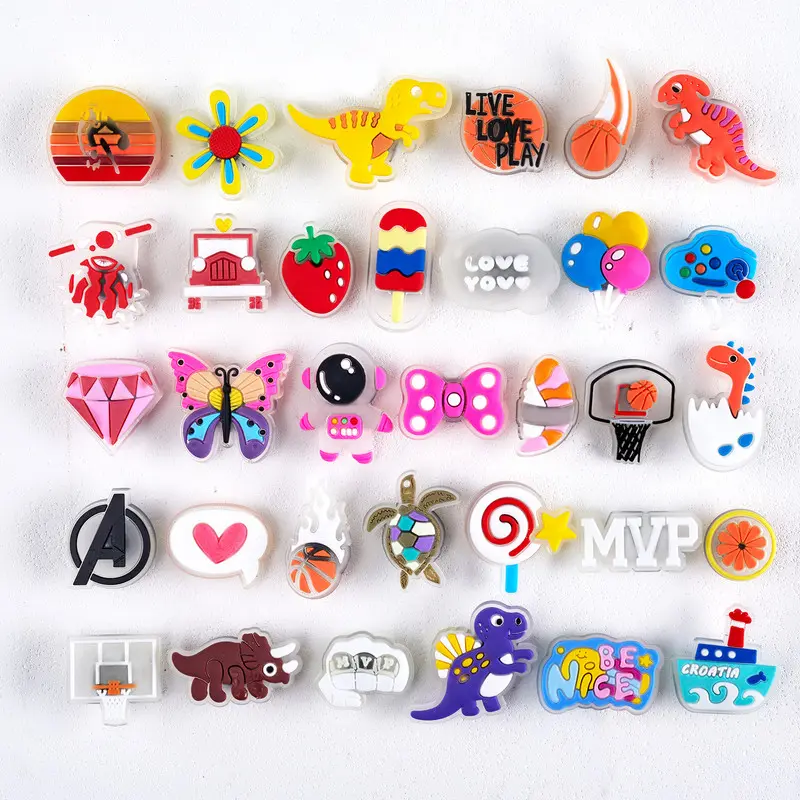 50 Pieces Luminous Shoe Charms for Kids, Glow in The Dark Mixed Cartoon PVC Pack with Cute Bows & Balloons, Back-to-School Gift for Clog Sandals & Wristbands, Turtle, Character Shoe Decoration Charms, Figure