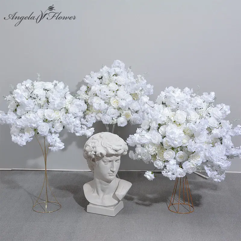 A8305 White Cherry Blossom Rose Wedding Flower Ball Centerpiece