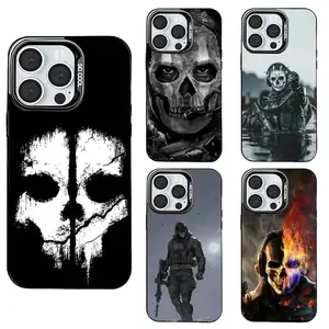 COD Call Of D-Duty Ghost Phone Case For iPhone 17 Promax 17E 16 15 14 13 12 11 Pro Max Promax Air X XR XSMAX & Samsung Galaxy S26 S25 S24 S23 S22 S21 FE Ultra Plus EDGE Soft shockproof soft back Silicone Black Case