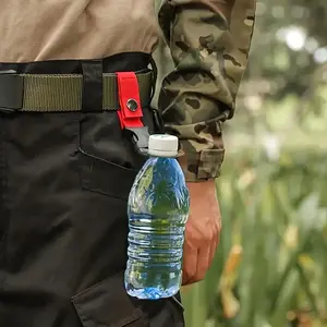Portable Bottle Clip, Outdoor Tactical Water Bottle Hanging Buckle, Durable Nylon Waist Belt Hook, Backpack Small Water Bottle Holder