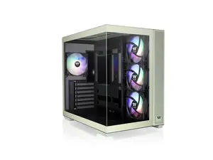 Thermaltake View 380 TG ARGB Matcha Green ATX Case; 4x120mm ARGB Fans Included; Supports Hidden-Connector Motherboard; Front & Side Dual Tempered Glass Panel; CA-1Z2-00M1WN-00; 3 Year Warranty