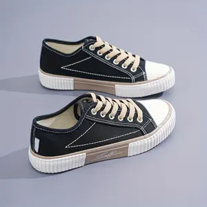 Women's Fashion Canvas Shoes Embroidery Lines Accents Daily Footwear Springfresh