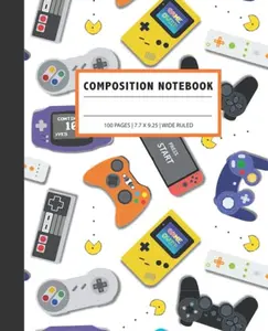 USED-Composition Notebook: Colorful Video Game Gamer Paper Journal, for Kids, Teens and Adults, Soft Cover, 110 Pages, 7.5 x 9.25 Inches Wide-Ruled Lined | Composition Notebooks School Supplies (Paperback)