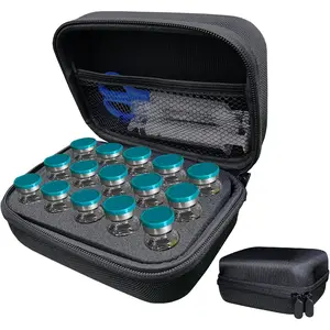 15 Slots Insulin Vial Storage Case Portable Diabetic Cooler Travel Organizer Bag For 10ml Vials