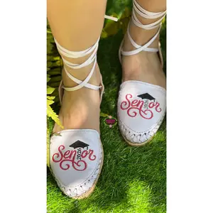 2026 Red Senior - Embroidered Lace up Huaraches